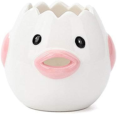 Hongfei 卵黄分離器 卵 黄身 新作通販 白身 分ける 器具 卵黄セパレータ セラミック 調理器具 黄身取り器 可愛いキッチンツール キッチン用品家庭用卵液フィルター セラミックチキンクリエイティブエッグディバイダー 卵黄身分け器