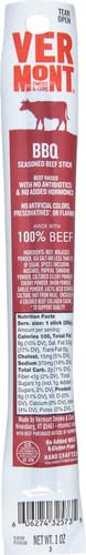 VERMONT SMOKE & CURE BBQ BEEF STICK, 1 OUNCE