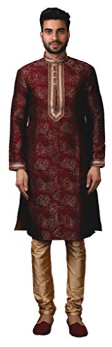 Tathastu Mens Kurta Pyjama Set 1951B Maroon -36