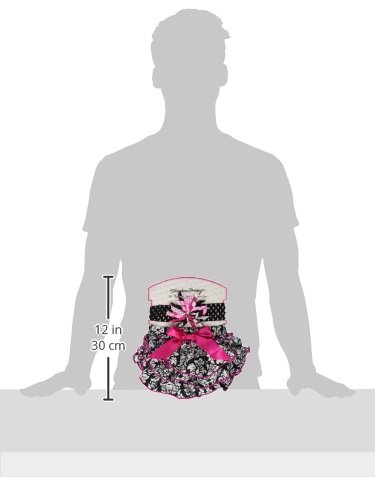 Stephan Baby Ruffled Diaper Cover and Curly Band Gift Set, Little Diva Hot Pink and Black, 6-12 Months