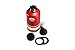 64oz Stainless Steel Growler and Wide Mouth Water Bottle by Pine Sky - 2 Lid Package (64 oz, Campfire Red)