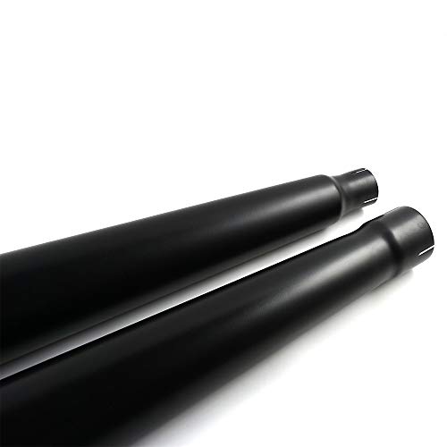 SHARKROAD 1718BB Megaphone 4" Slip-on Mufflers Exhaust For Harley Touring Bagger 2017-UP Black