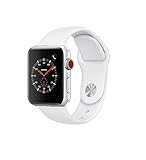 Apple Watch Series 3 42mm Smartwatch (GPS + Cellular, Silver Aluminum Case, White Sport Band) (Renewed)