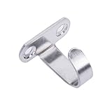 Moldiy Stainless Steel Ceiling Hook Towel/Robe Clothes Key Hook for Closet Top Bathroom Kitchen Cabinet Garage Utility Heavy Duty Screw Wall Mounted for Home Storage,Set of 10