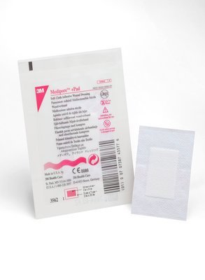 3M Medipore +Pad Soft Cloth Adhesive Wound Dressing, 2" x 2 3/4", 50/Bx, 3M3562