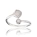 Alex and Ani Ring Wrap, Shell, Sterling Silver Stackable Ring, Size 5-7
