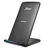 Seneo 10W Wireless Charger, Qi-Certified for iPhone 11/11 Pro Max/XR/XS MAX/X/8/Plus, Fast-Charging Stand for Galaxy Note10/S10/S10/S9/S9+/Note9, Standard for Google Pixel 3, LG V30/V40 (No Adapter)