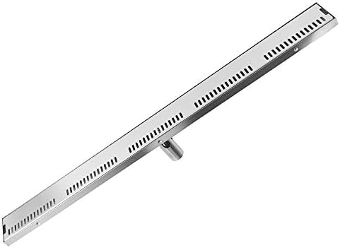 KUNGYO Anti-odor Floor Drain - Stainless Steel Linear Shower Drain for Bathroom and Garden, Detachable Anti-clogging Design (36 Inches)
