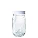 12 Pack Clear Glass Old-Fashioned Jars With Metal Lid (with seal) 16oz