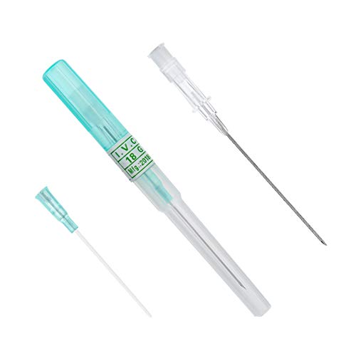 JieyueJewelry 8 Pack Piercing Needles Surgical Steel IV Catheter Needles Fits for Ear Nose Lip Tongue Belly Nipple Tattoo Body Piercing Needles Supply (18 Gauge)