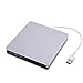 External DVD/CD-RW Drive ,SZYIKUER USB 3.0 Portable External DVD/CD-RW Burner&Drive&Write With Built-in USB Cable For Apple Macbook, Macbook Pro, Macbook Air And Other Desktop & Laptop-Silver