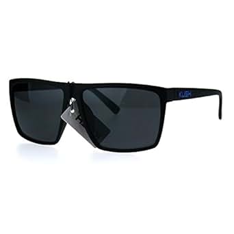 Mens Kush Large Rectangular All Black Sport Pot Head Brand