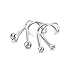Jstyle 20G 8 Pcs Stainless Steel Nose Rings Studs Screw Piercing Body Jewelry 1.5mm 2mm 2.5mm 3mm