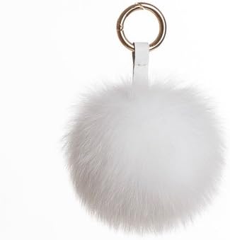 White Fur Pom-pom Key chain