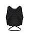 ASMAX HaoDuoYi Womens Jersey Training Sports Crop Top Backless Tank T Shirt (S, Black)