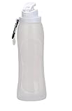 Eazymate Silicon Foldable Water Bottle Collapsible Travel Water Bottle - Clear