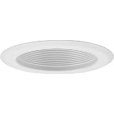 Progress Lighting 5" Recessed Baffle Trim Light, White | Recessed trim with glare-reducing baffle for general and accent lighting applications (6.5" x 4.75"), P868-28
