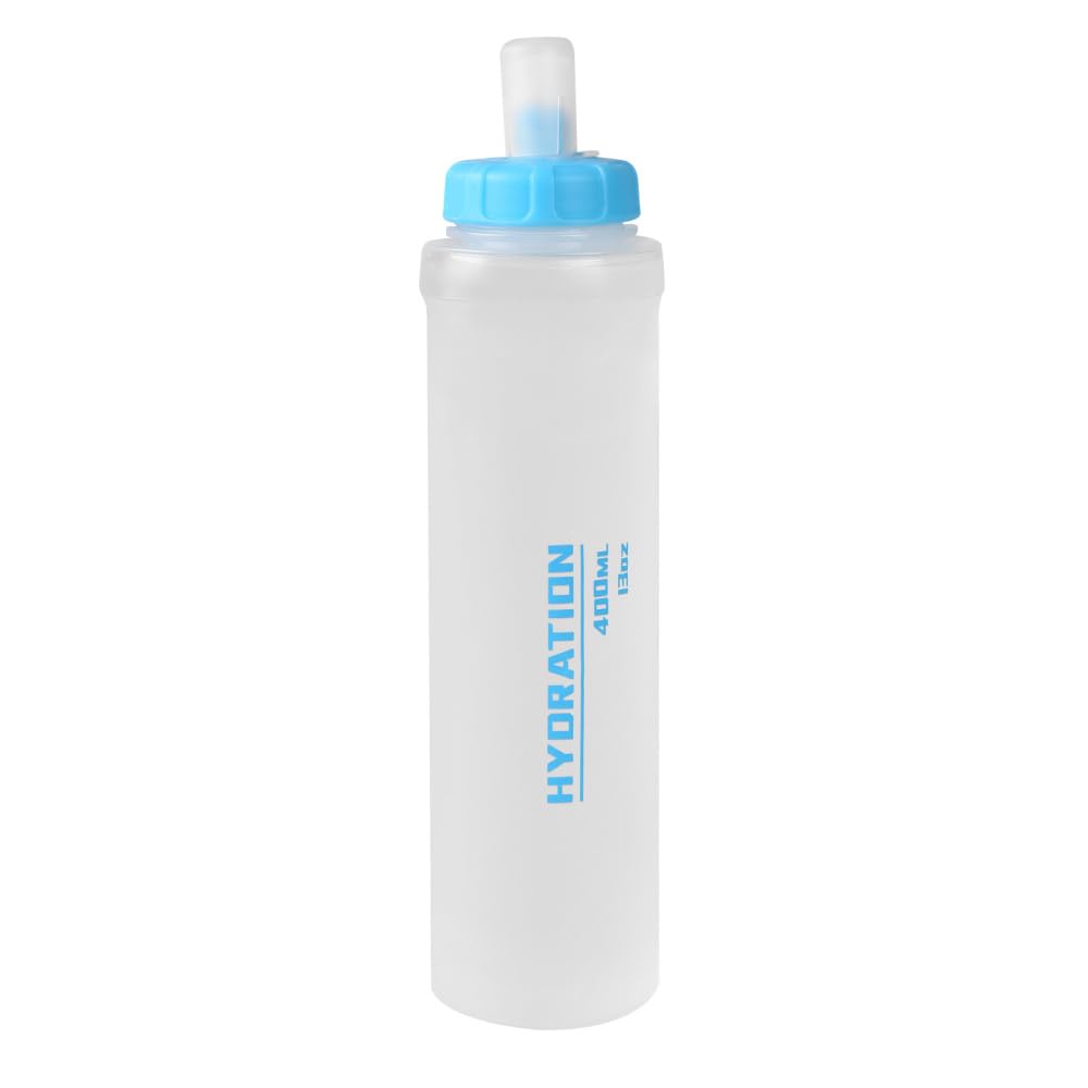 MiOYOOW Soft Running Bottles, Soft Collapsible TPU Flask with Clear Capacity Scale for Running Hiking Cycling Climbing (300/ 400ml)