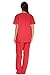 Just Love Women's Scrub Sets Six Pocket Medical Scrubs (V-Neck With Cargo Pant), Red, Medium