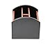 Rotating 4 Compartment Wooden Desk Organizer | Remote Caddy/Holder For Desktop Office Supplies or Remote Controls - Black & Cherry