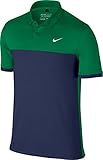 Nike Golf Icon Color Block Polo (Lucid Green/Midnight Navy) M