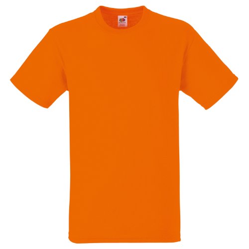 Camiseta de algodón pesado Fruit of the Loom Naranja M