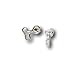 Earrs T-Backs Pierced Ear Lobe Gold or Silver Magic Earring Back Lifts Support Post/Stud (Silver)