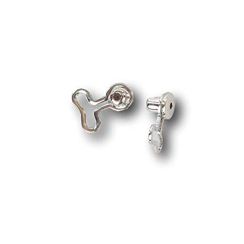 Earrs T-Backs Pierced Ear Lobe Gold or Silver Magic Earring Back Lifts Support Post/Stud (Silver)