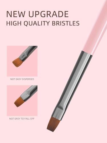 9 Pieces Nail Art Brush Set, Nail Design Brushes, Professional Nail Design Brushes, Fine Nail Art Brushes Pink