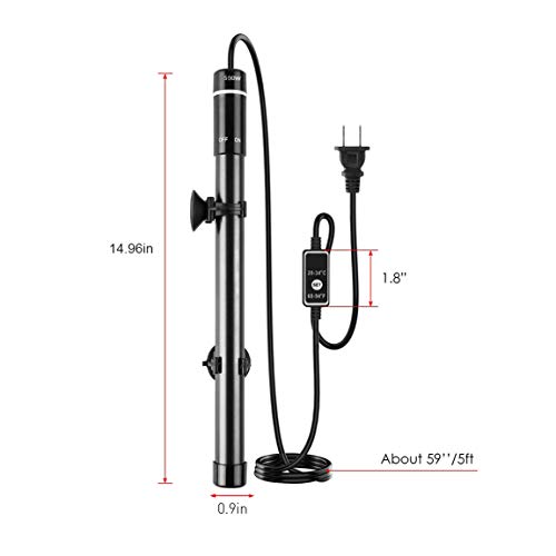 MQ Titanium Alloy 500W Aquarium Heater for Salt and Fresh Water