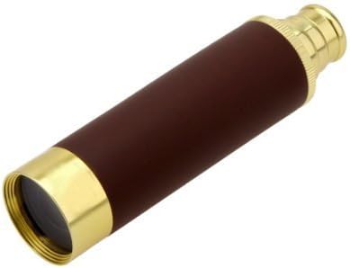 Niceshop Mini Spy glass Telescope Scope Single Hand Operation for Hunting Camping Surveillance Sporting Events Traveling Brass Metal Mono Spotting Scope
