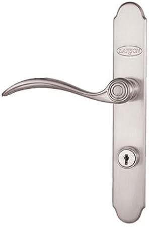 Larson 20297817 Quickfit Curved Handle Set With Keyed Deadbolt Lock Fits Larson Storm Doors With Quickfit Lockset Brushed Nickel Not Designed As Replacement Handle For Existing Locks Amazon Com