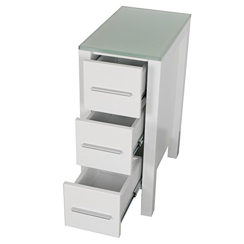Homecart 72" Double Sink Bathroom Vanity Cabinet Combo Glass Top White Wood w/ 2 Basin Faucets Mirrors and Drains