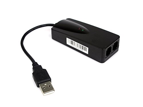 KALEA-INFORMATIQUE 56K Fax Modem USB adapter with two RJ11 sockets. CONEXANT chipset