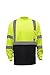 CJ Safety CJHVTS2003 ANSI Class 2 High Vis Long Sleeve Black Bottom Safety Shirt Moisture Wicking Mesh (Large, Green)