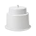 Amarine Made (Set of 5) White Recessed Drop in Plastic Cup Drink Can Holder with Drain, for Boat