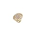 Paxuan Womens Silver Gold Plated Alloy Rhinestone African Jewelry Set Hallow Chain Choker Necklace Stud Earrings Cuff Bangle Bracelet Ring Set (Gold)