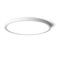 TALOYA LED Surface Mount Ceiling Light,White,0.94 Inch Thin,20w,12 Inch Flat Round Light Fixture for Bedroom, Living Room, Kitchen, 3 Color Temperatures in One（3000k, 4000k, 6500k ）Easy Installation