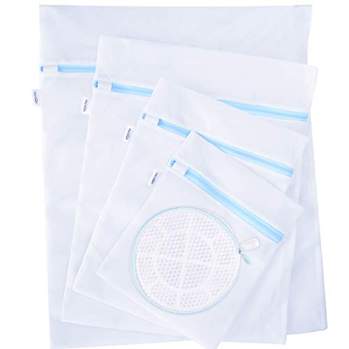 Plusmart Mesh Laundry Bags,Durable,Laundry Bag for delicates,Blouse,Stocking,Bra,Sweaters,5 Pack