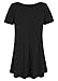Esenchel Women's Tunic Top Casual T Shirt for Leggings 3X Black