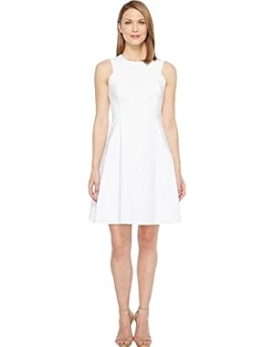 Womens Square Armhole Fit & Flare Dress
