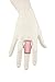 LUX ACCESSORIES Pink Rectangle Stone Pave Crystal Cocktail Statement Stretch Ring