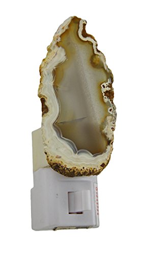Stone Childrens Night Lights Agate-Nl-Org Orange Crystal Polished Brazilian Agate Night Light Nite Lite 3.5 X 4 X 2.75 Inches Orange