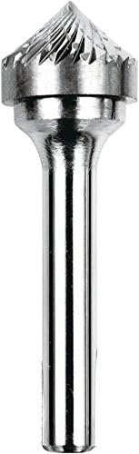 Dedeco 13110 Carbide Bur, Double-Cut, 90 degree Cone, 1/4" x 5/8" x 5/16", SK-6