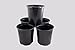 Flower Pots in Bulk 1 Gallon Plastic Nursery Garden Plant Flower Pots, Small Flower Pots, Flower Pots Indoor Decorative (100)