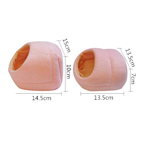 image for Anasu 2Pcs Hamster House Bed, Soft Warm Guinea Pig Bed Pet Small Anima