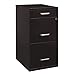 Office Dimensions 18in. Deep 3 Drawer Metal Organizer File Cabinet with Pencil Drawer, Black