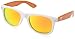 NCAA Tennessee Volunteers TENN-2 White Front Temple, Orange Lens Sunglasses, One Size, White