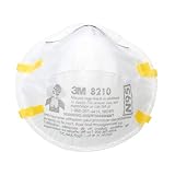 3M 8210 N95 Classic Disposable Particulate Cup Respirator, Standard (8 Boxes of 20)