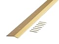 M-D Building Products 72249 Extra Wide Smooth 2-Inch by 72-Inch Carpet Trim, Satin Brass
